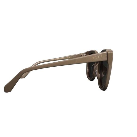 Diff Eyewear Make a Difference Neutral Taupe Chunky Cats Eye Sunglasses NEW Case - Picture 5 of 14